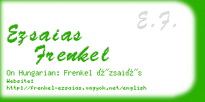 ezsaias frenkel business card